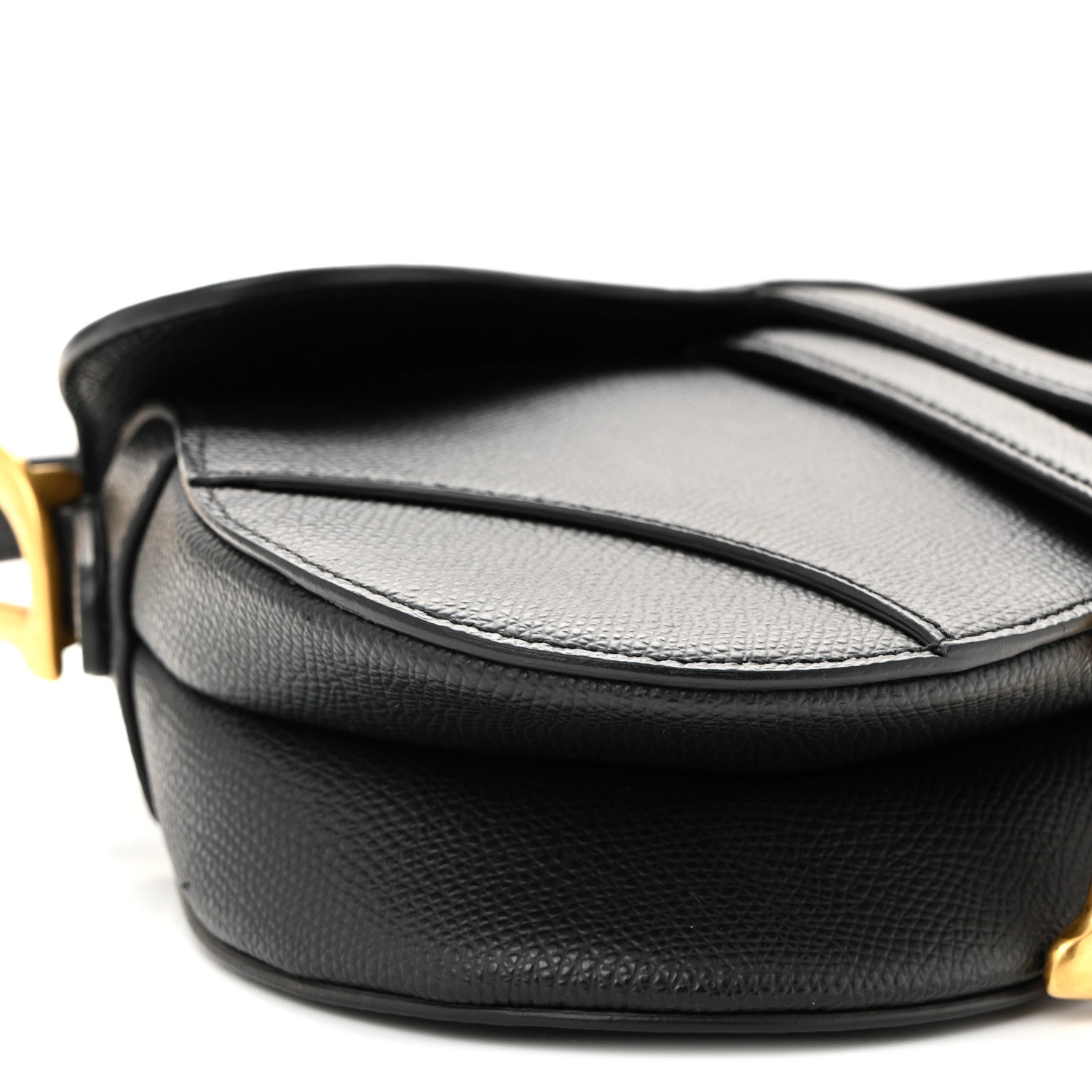 Christian Dior Grained Calfskin Mini Saddle Bag Black 8 of 9