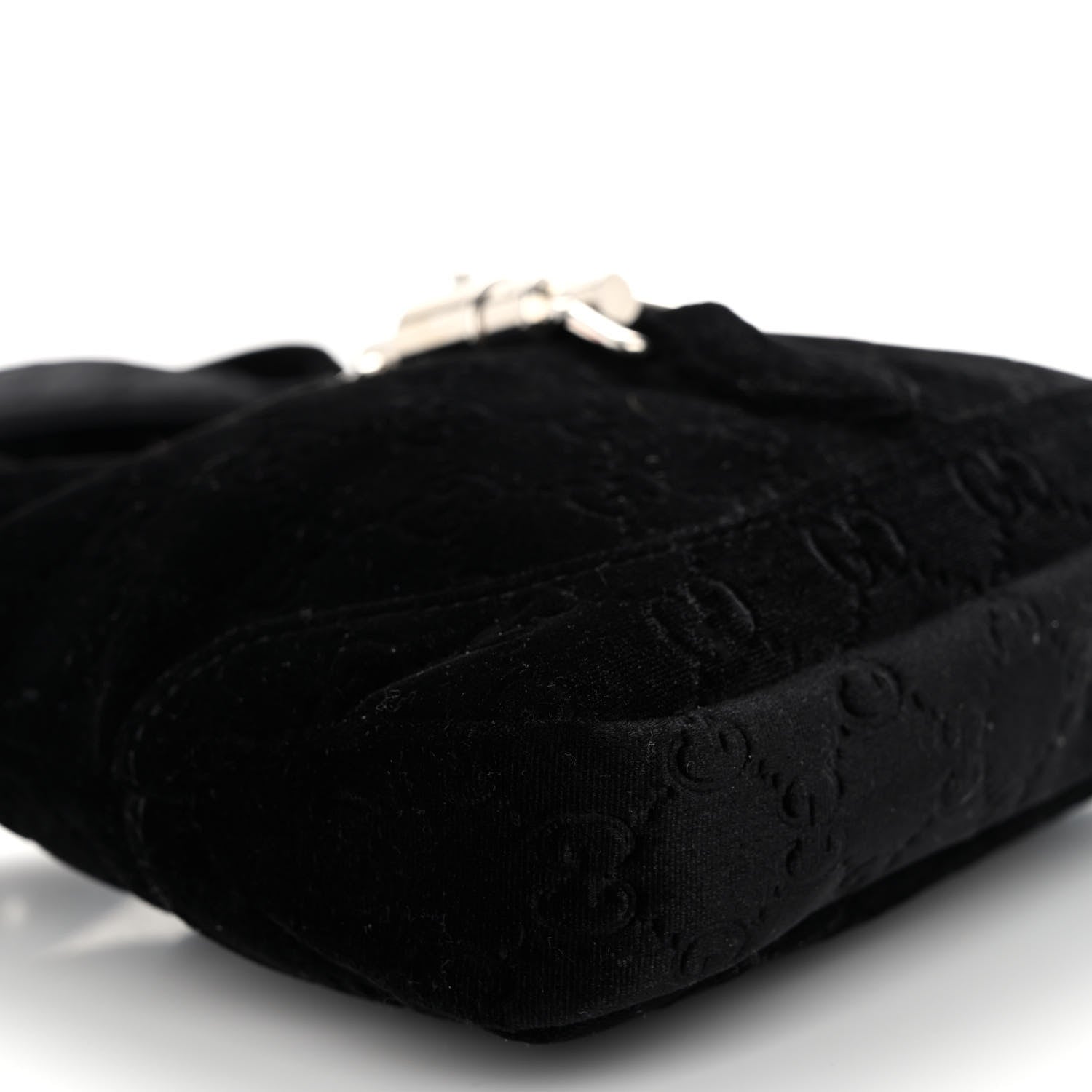 Gucci New Velvet Ashmir GG Monogram Small Jackie 1961 Hobo Black 8 of 9