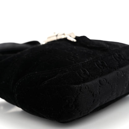 Gucci New Velvet Ashmir GG Monogram Small Jackie 1961 Hobo Black 8 of 9