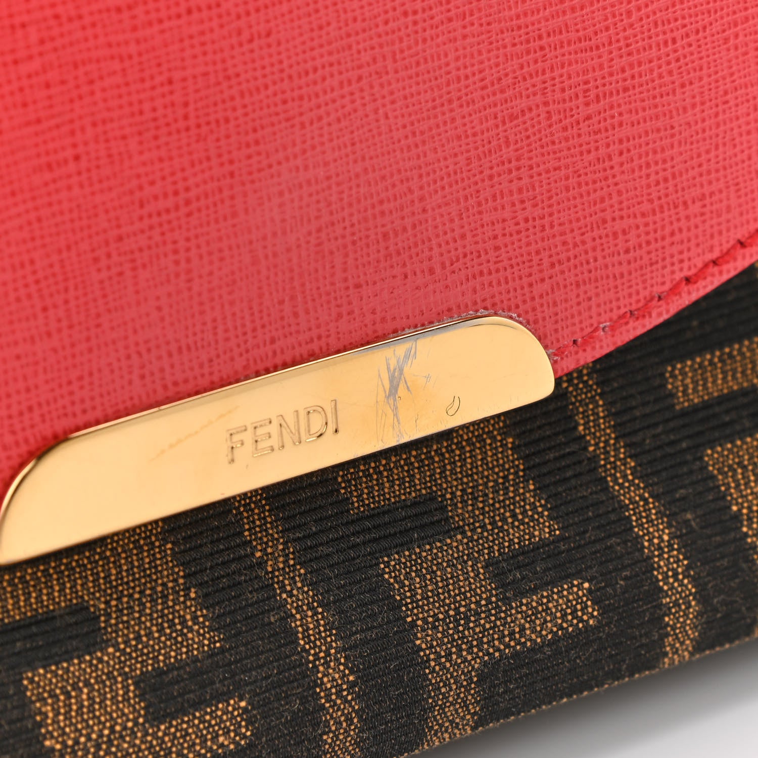 Fendi Zucca Vitello Elite Small Messenger Bag Tobacco Ecstasy 10 of 10