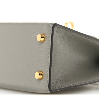 Hermes Madame Calfskin Mini Kelly Sellier 20 Gris Meyer 10 of 12