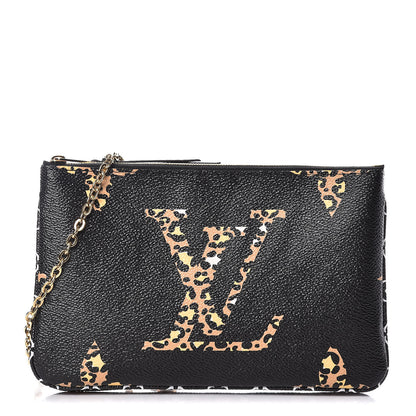 Louis Vuitton Monogram Giant Jungle Pochette Double Zip Black 1 of 12