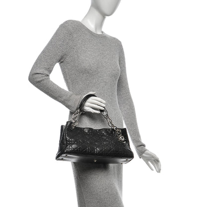 Christian Dior Lambskin Cannage East West Tote Black 2 of 7