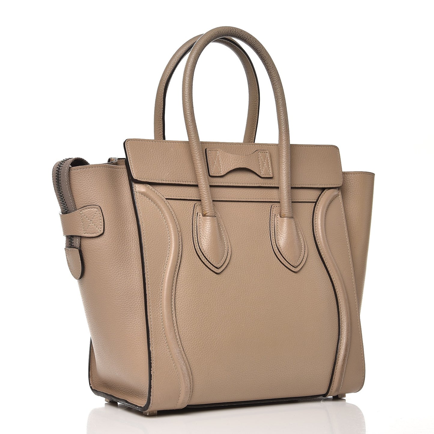 Drummed Calfskin Micro Luggage Dune