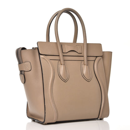 Celine Drummed Calfskin Micro Luggage Dune 3 of 21