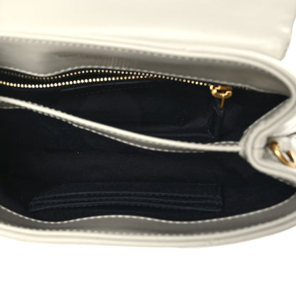 Saint Laurent Calfskin Y Quilted Monogram Toy Loulou Crossbody Bag Crema Soft 5 of 9