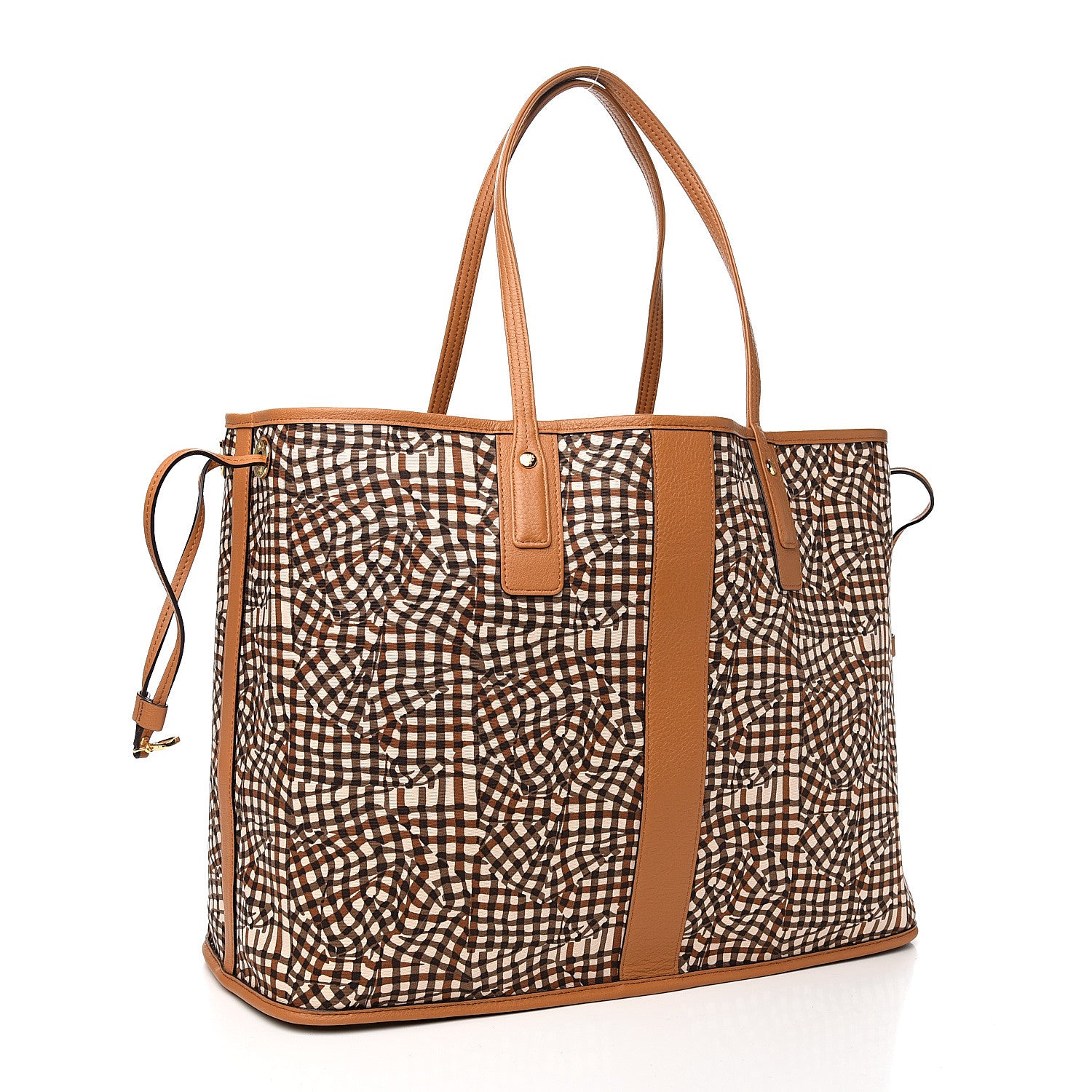 MCM Visetos Large Liz Reversible Shopper Tote Cognac 6 of 15