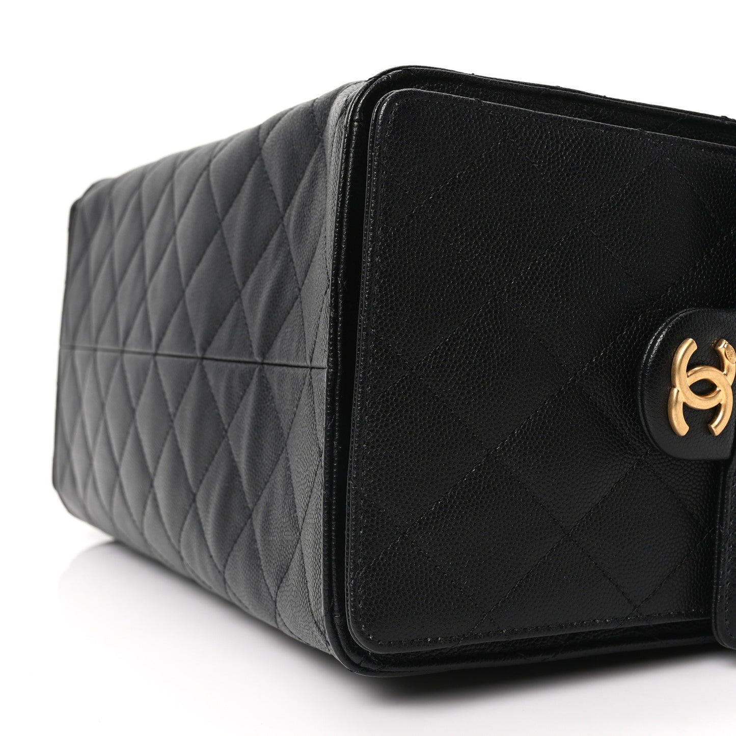 Caviar Quilted Medium Chanel 25 Handbag Black