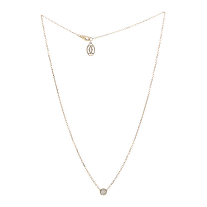 Cartier 18K Yellow Gold Diamond LM D'Amour Pendant Necklace 3 of 6
