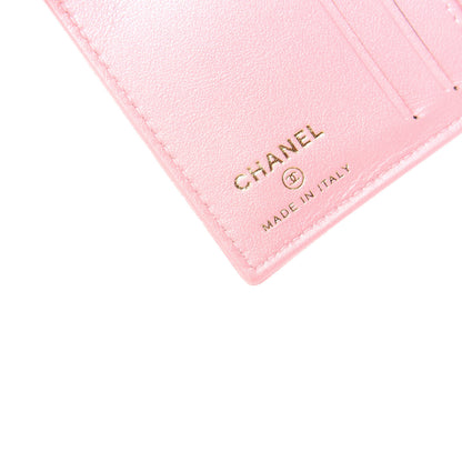 Chanel Iridescent Caviar Quilted Card Holder Wallet Rose Pink 6 of 8