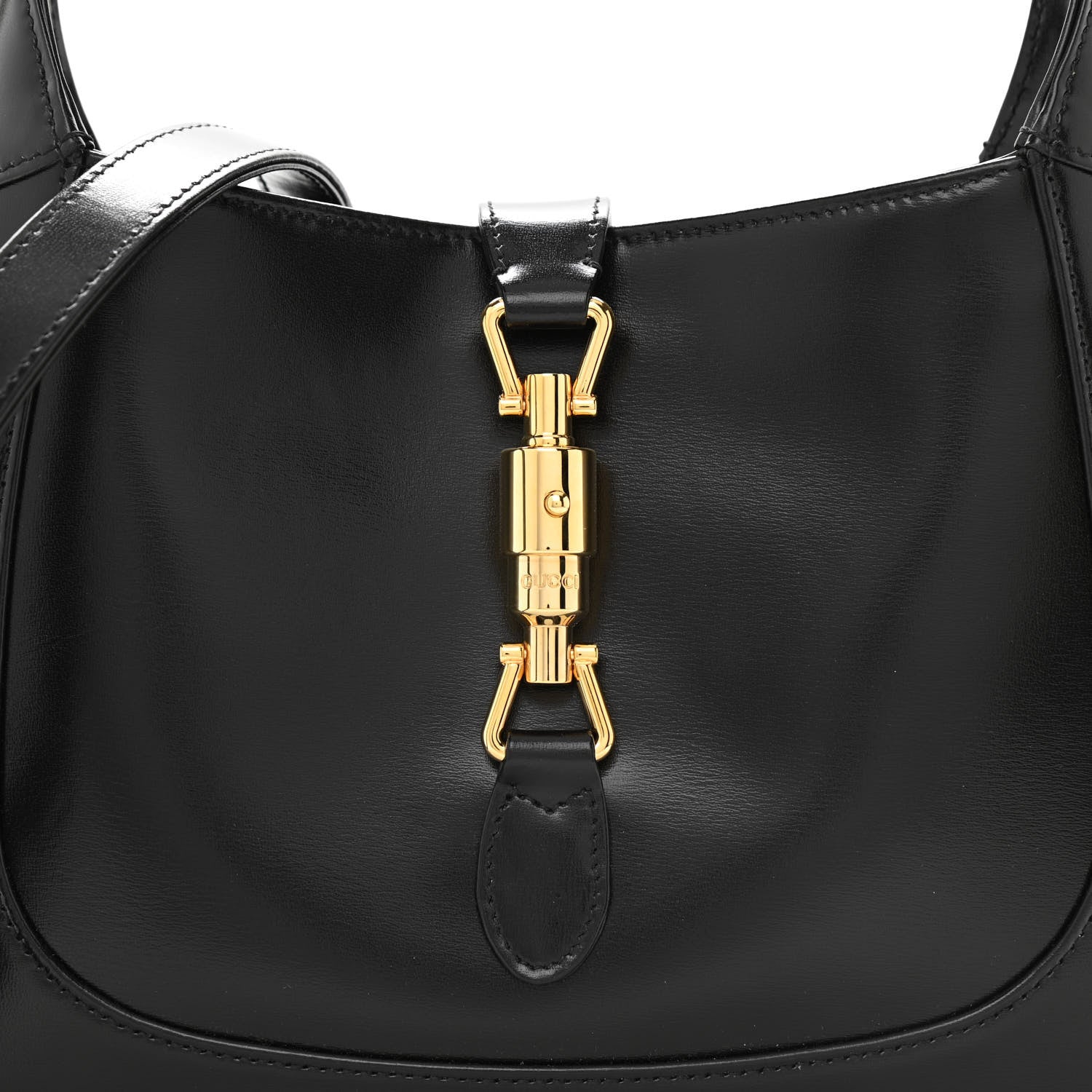 Gucci Boarded Dyana Lux Calfskin Small Jackie 1961 Hobo Black 8 of 10