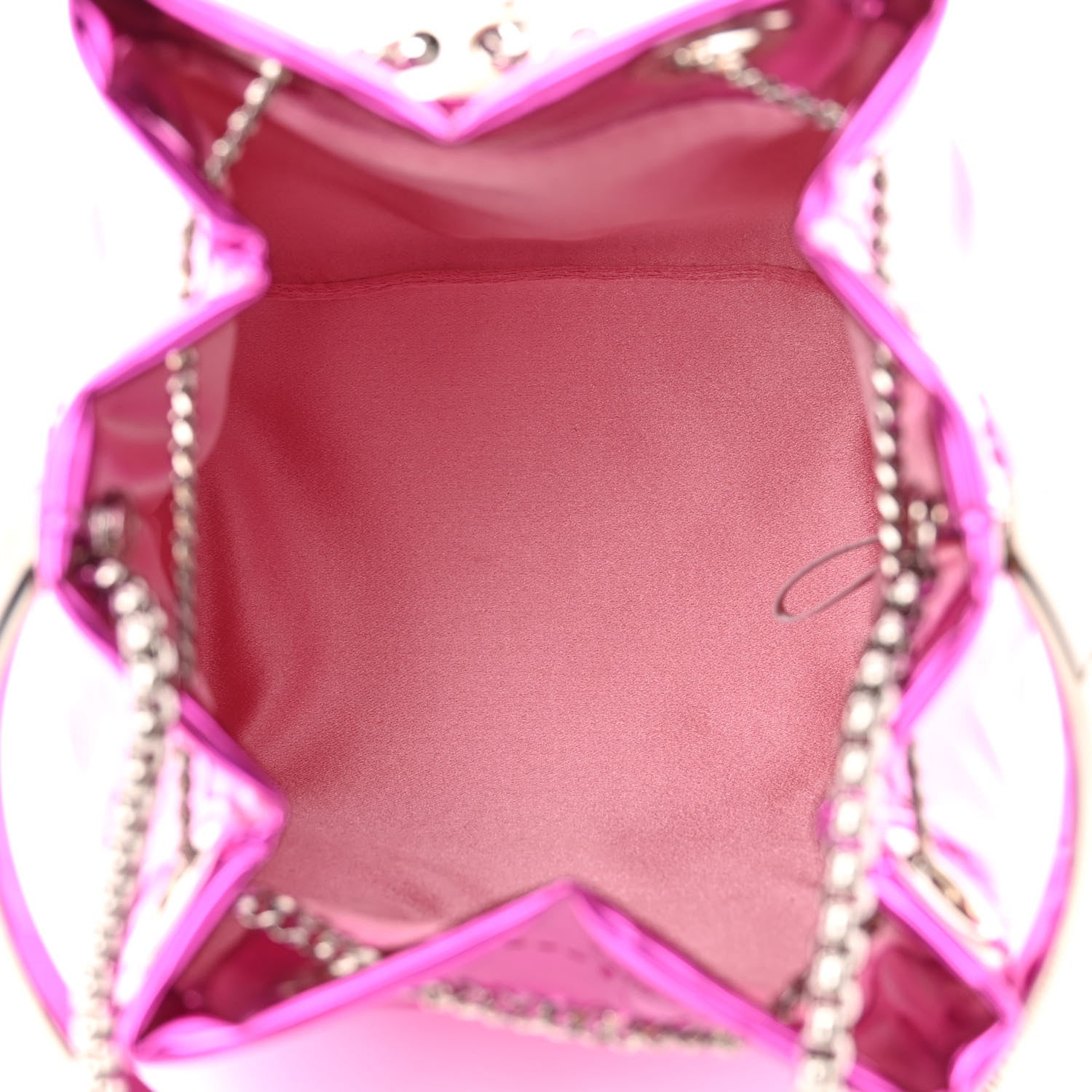 Jimmy Choo Metallic Fabric Bon Bon Mini Bag Fuchisa 5 of 9