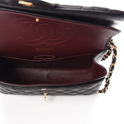 Chanel Lambskin Quilted Jumbo Double Flap Black 5 of 10