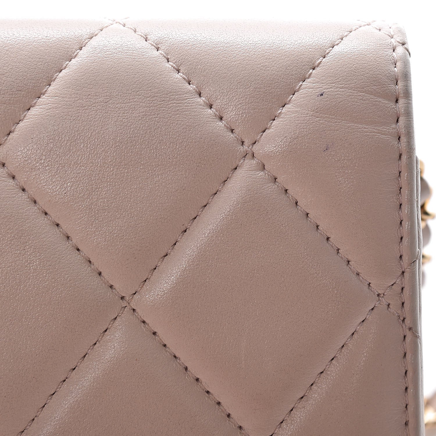 Chanel Lambskin Quilted Golden Class Wallet on Chain WOC Light Pink 12 of 13