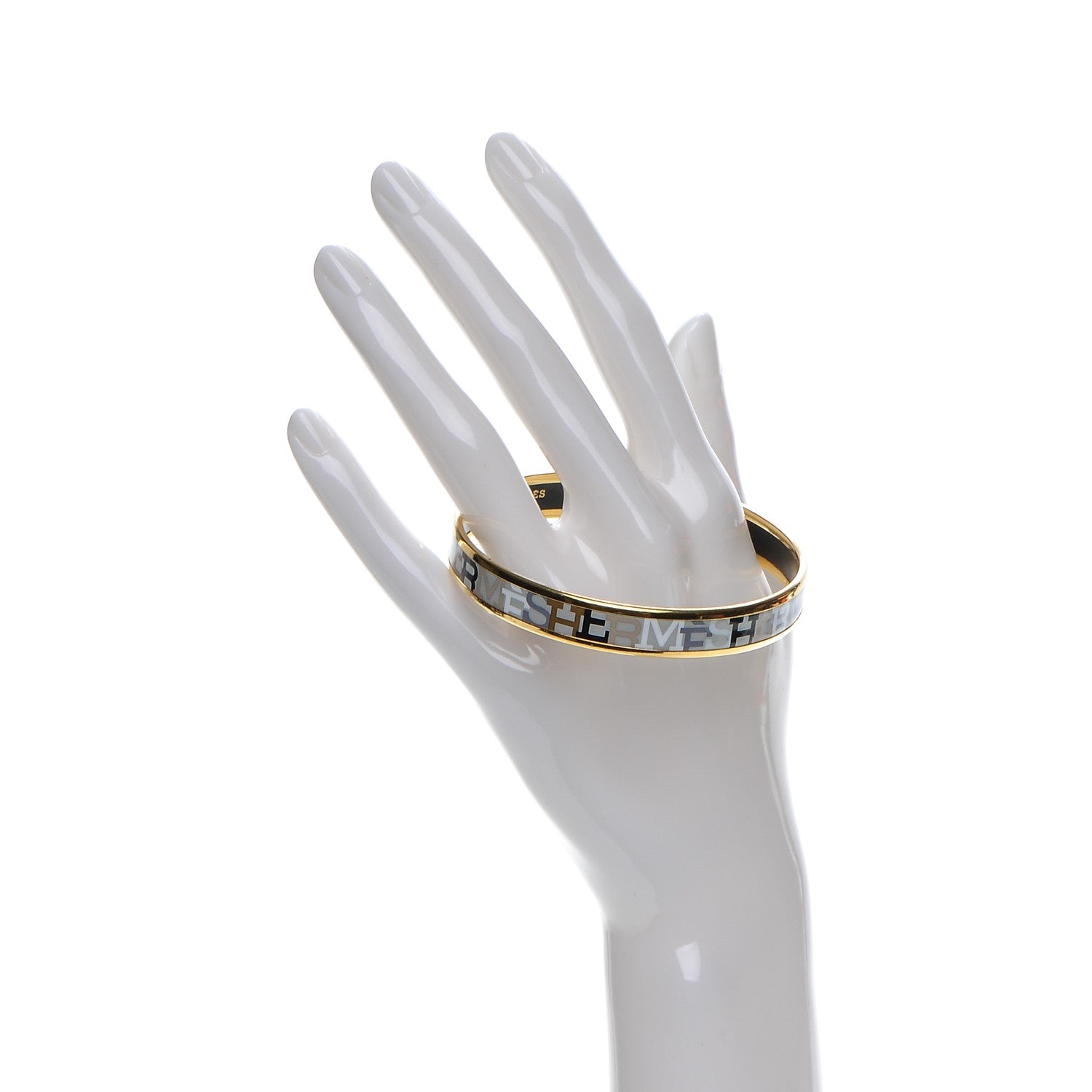 Hermes Enamel Printed Capitales Narrow Bracelet 70 2 of 5