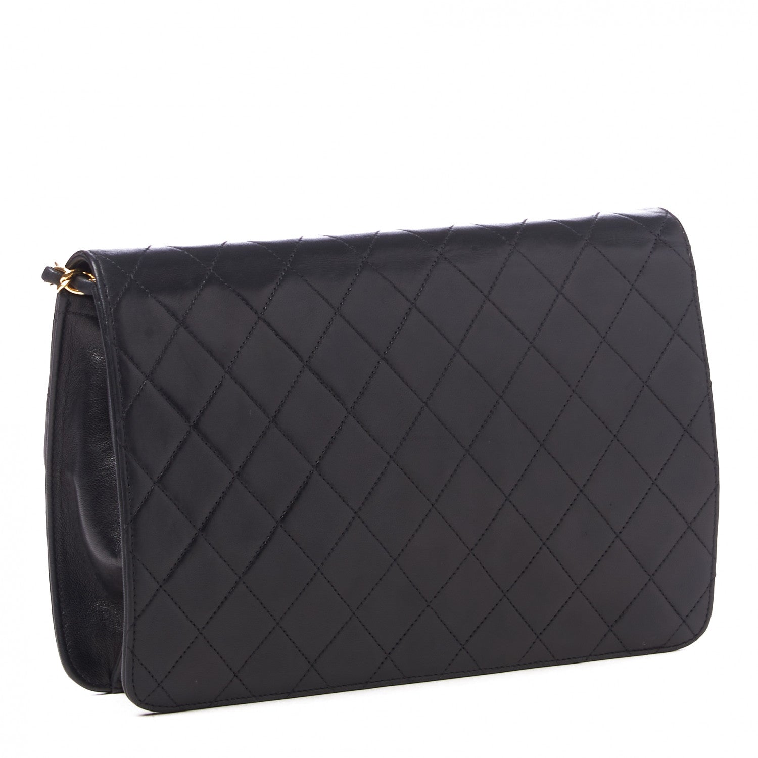 Chanel Lambskin Quilted Medium Single Flap Black 4 of 18