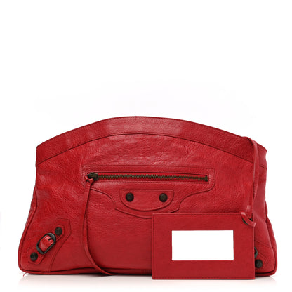 Balenciaga Agneau Classic Hardware Premier Clutch Rouge Coquelicot 1 of 14
