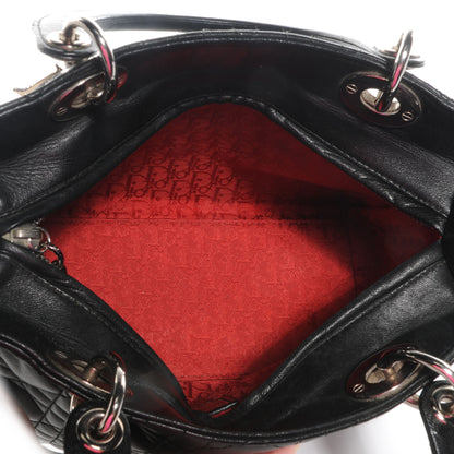 Christian Dior Lambskin Cannage Medium Lady Dior Black 5 of 8