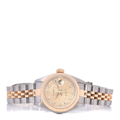 Rolex Stainless Steel 18K Yellow Gold Diamond 26mm Oyster Perpetual Datejust Watch Champagne Jubilee 179173 3 of 6