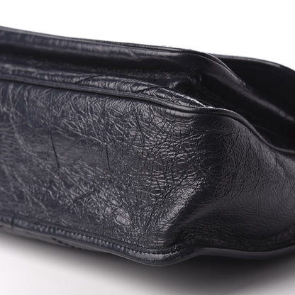 Saint Laurent Crinkled Calfskin Matelasse Monogram Medium Niki Chain Satchel Deep Marine 7 of 9
