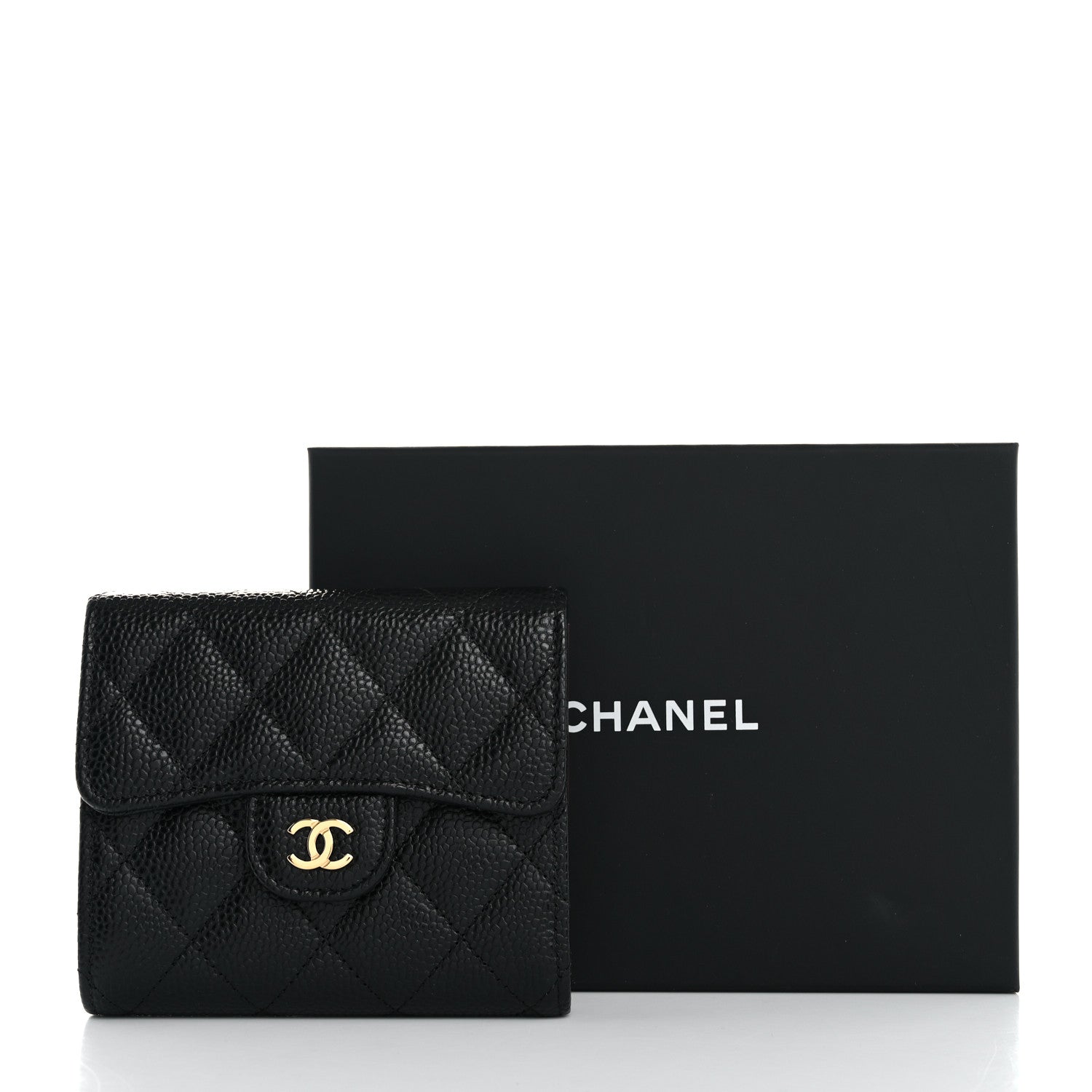 Chanel Caviar Quilted Compact Flap Wallet Black 8 of 8
