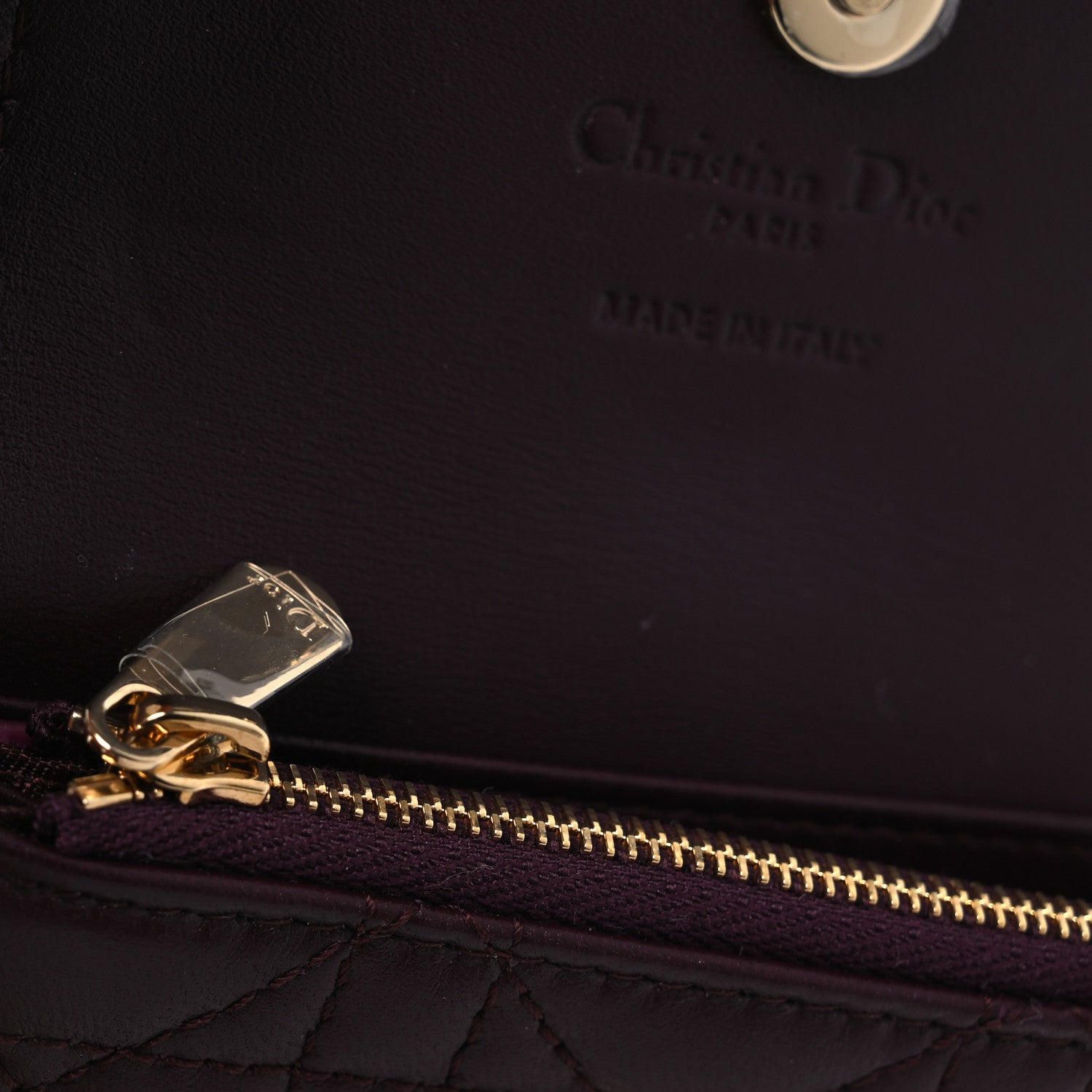 Christian Dior Lambskin Cannage Miss Dior Glycine Wallet Deep Fuchsia 8 of 8