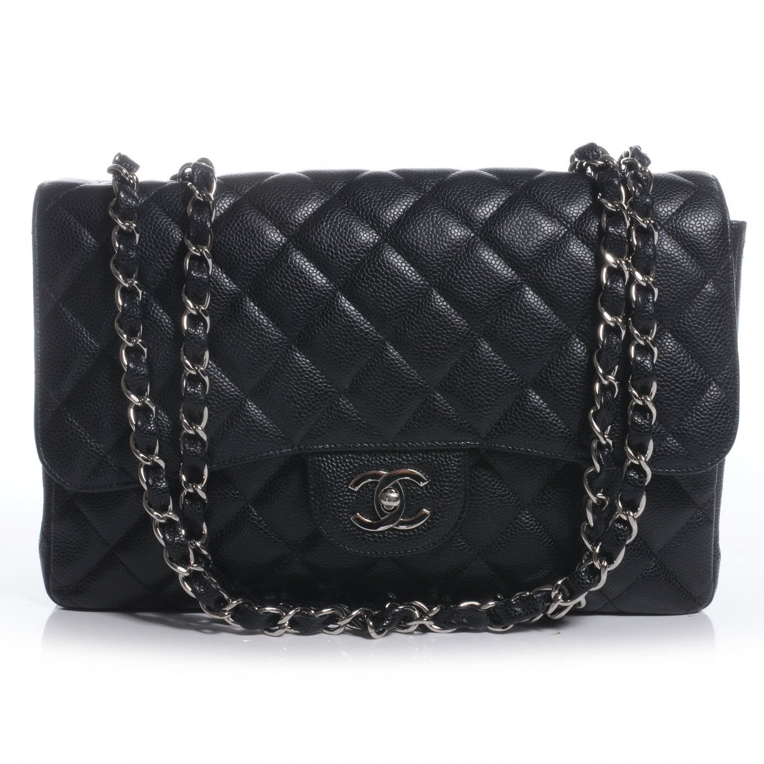 Chanel Caviar Jumbo Single Flap Black 1 of 9