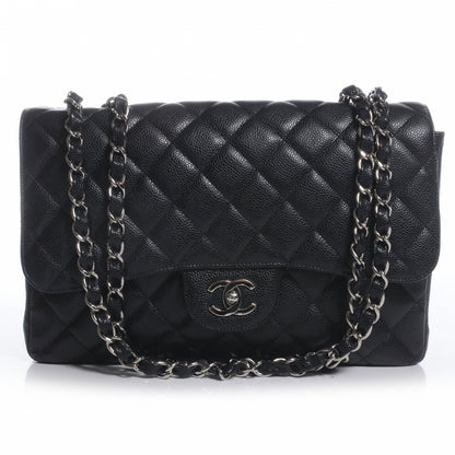 Chanel Caviar Jumbo Single Flap Black 1 of 9