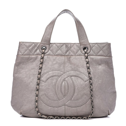 Chanel Calfskin Large Trianon Tote Grey 1 of 11