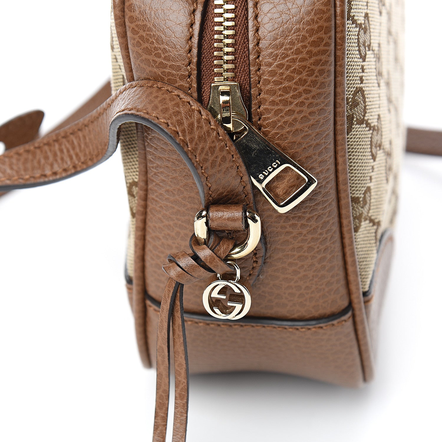 Gucci Monogram Mini Bree Messenger Bag Beige Tabacco 10 of 10