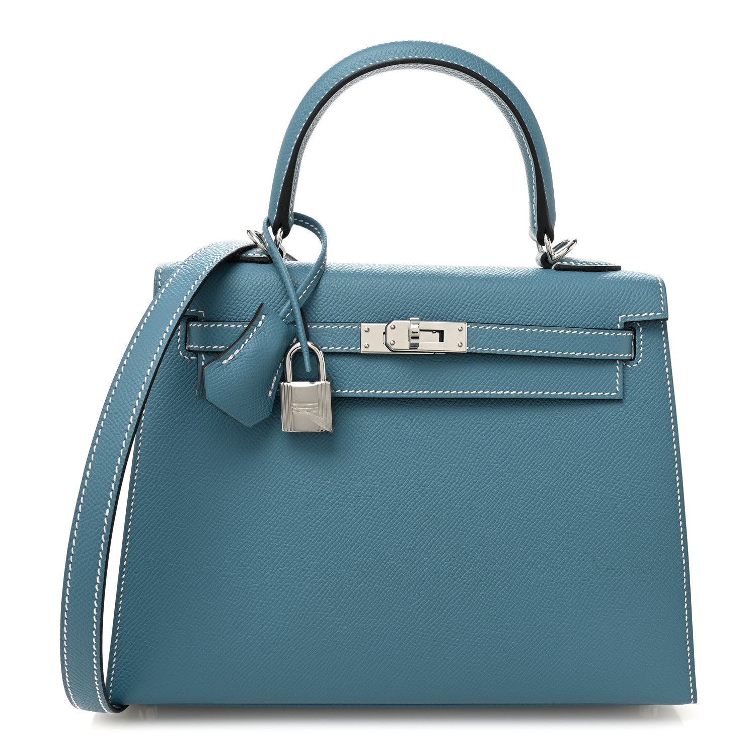 Hermes Epsom Kelly Sellier 25 New Blue Jean 1 of 11