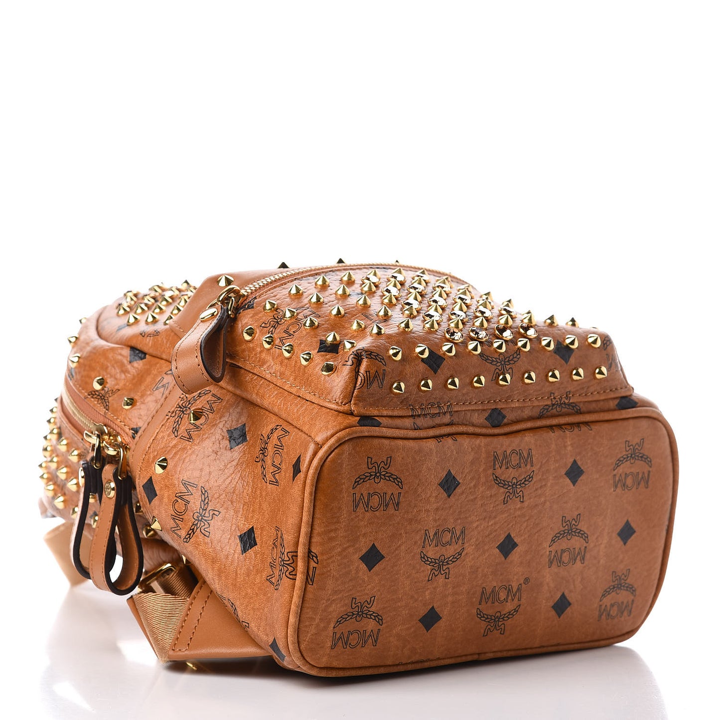Visetos Swarovski Mini Stark Diamond Backpack Cognac