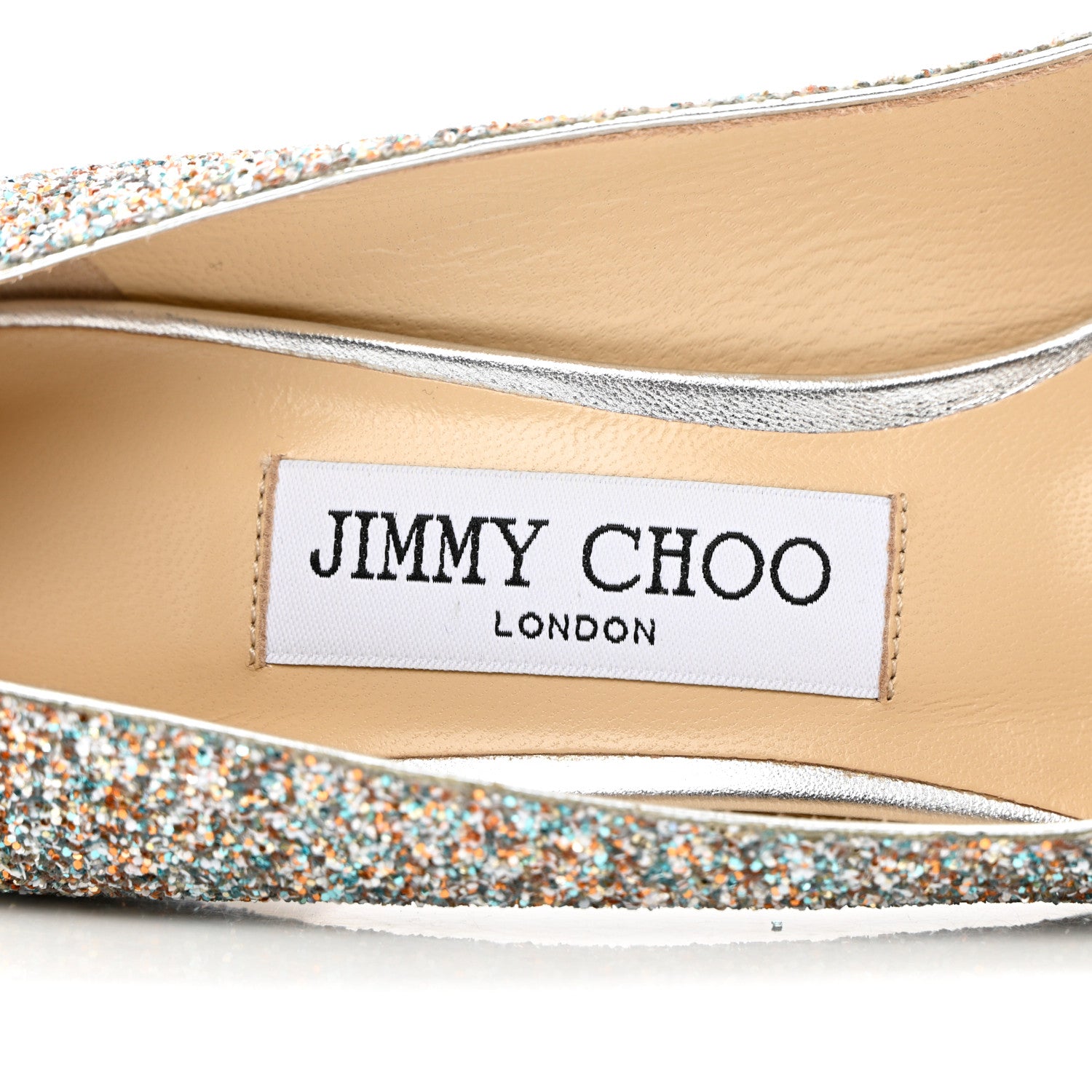 Jimmy Choo Glitter Pointy Toe Romy 85 Pumps 36 Silver Multicolor 6 of 10