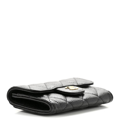 Chanel Caviar Quilted Flap Card Holder Wallet Black 4 of 10
