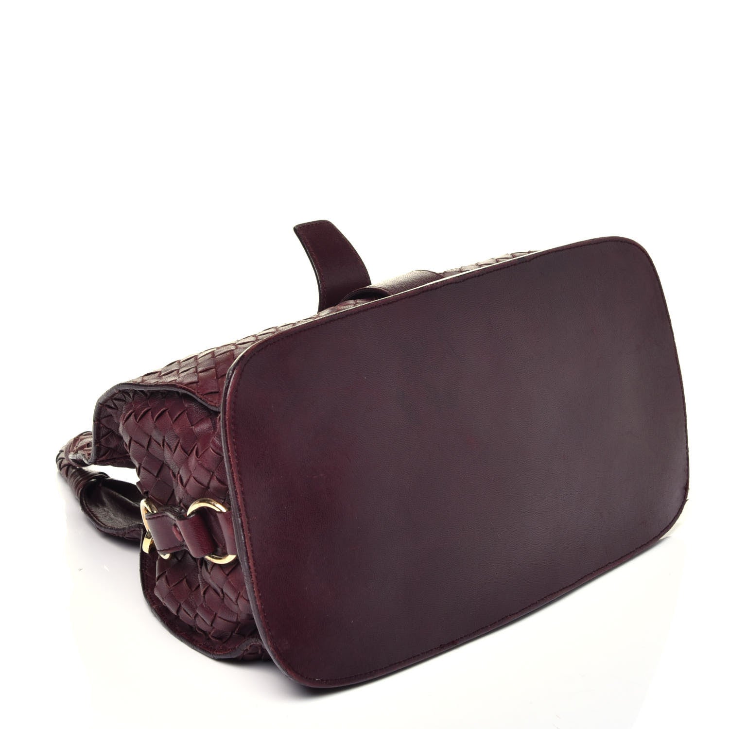 Bottega Veneta Nappa Intrecciato Shoulder Bag Dark Red 4 of 9