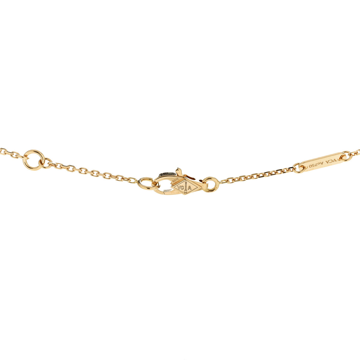 Van Cleef & Arpels 18K Yellow Gold Diamond Mini Frivole Pendant Necklace 5 of 6