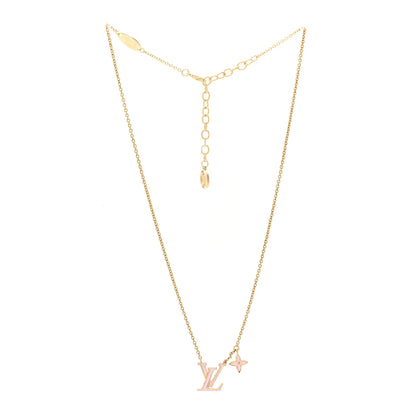 Louis Vuitton Enamel LV Iconic Necklace Gold Pink 3 of 6