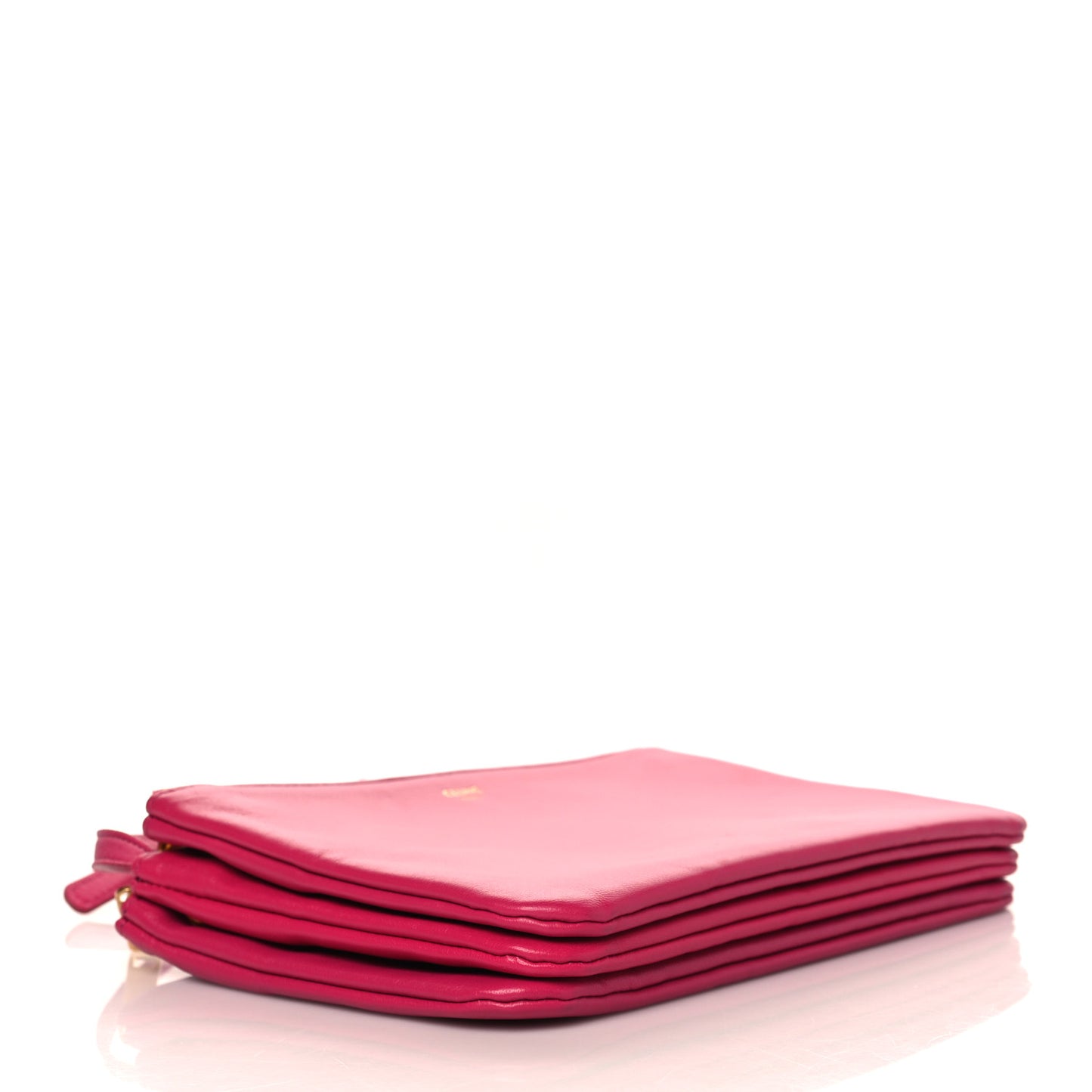 Lambskin Small Trio Crossbody Bag Fuchsia