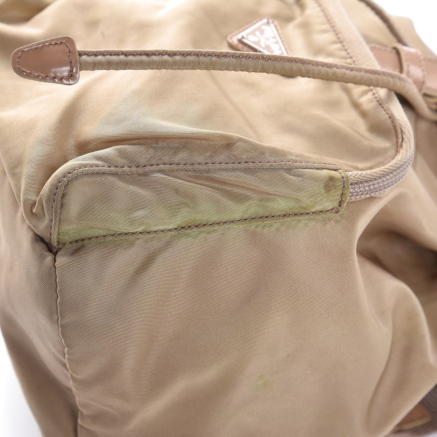 Nylon Vela Mini Cinch Backpack Beige
