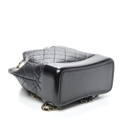 Chanel Aged Calfskin Quilted Small Gabrielle Backpack Black 3 of 9