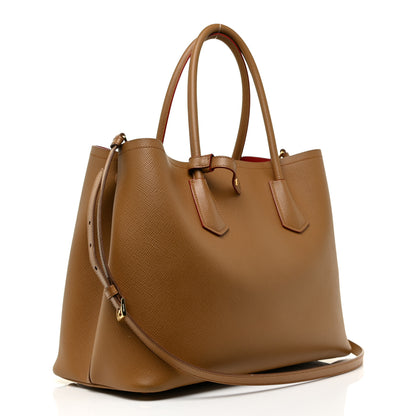 Prada Saffiano Cuir Large Double Bag Caramel Fuoco 3 of 19