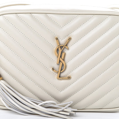 Saint Laurent Calfskin Matelasse Monogram Lou Camera Bag Crema Soft 7 of 9