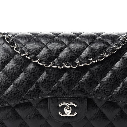 Chanel Caviar Quilted Jumbo Double Flap Black 12 of 13