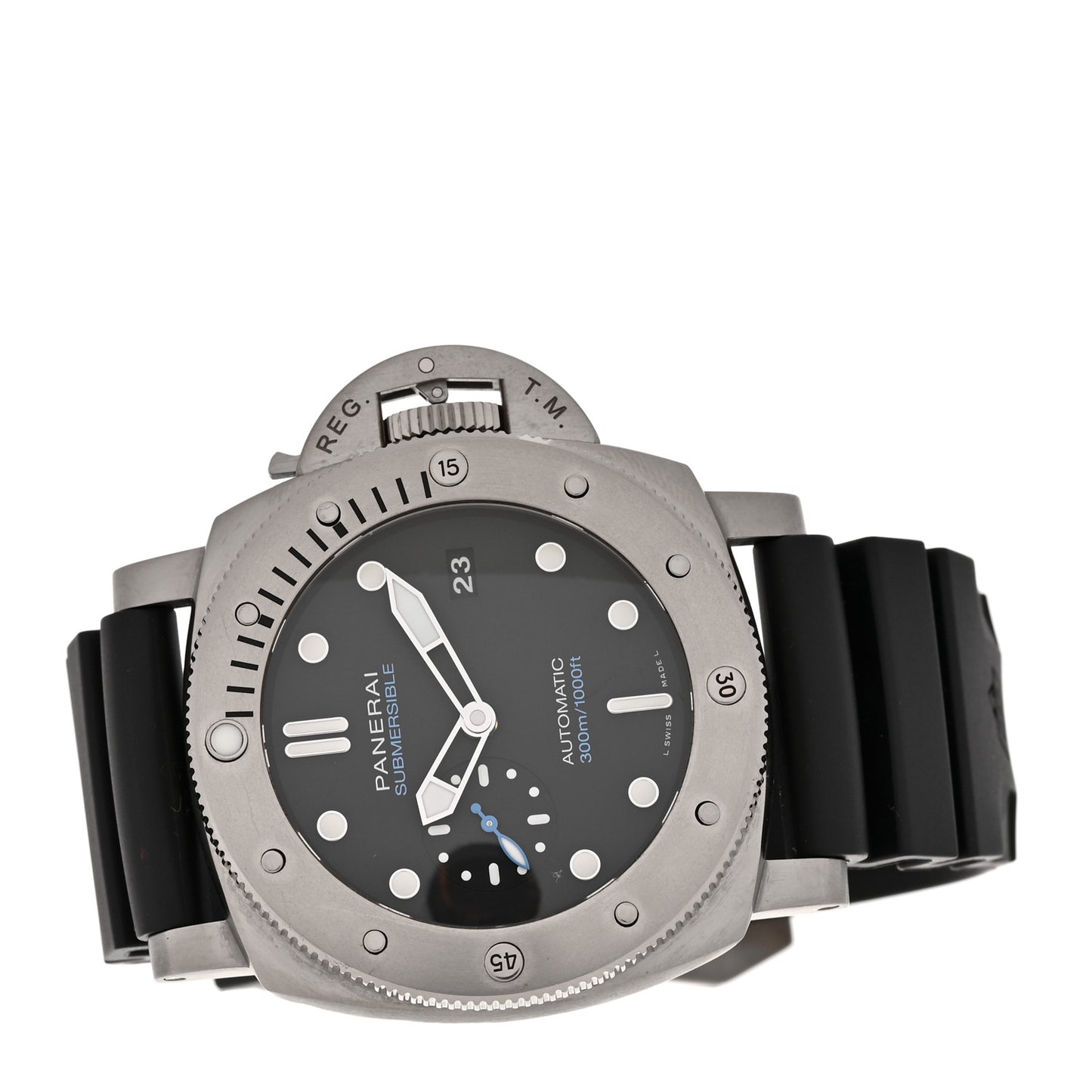 Titanium Rubber 47mm Luminor Submersible Automatic Watch Black PAM1305