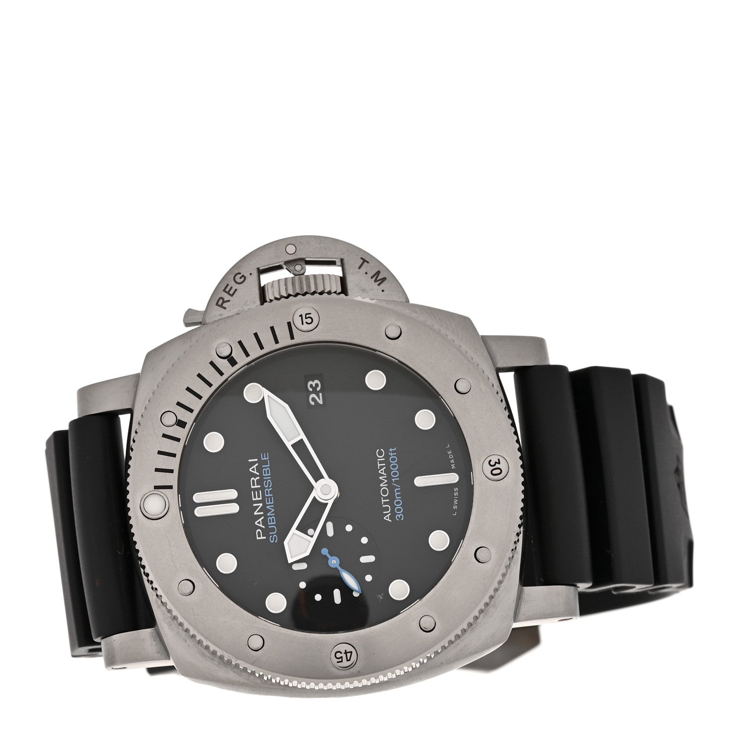 Panerai Titanium Rubber 47mm Luminor Submersible Automatic Watch Black PAM1305 2 of 5