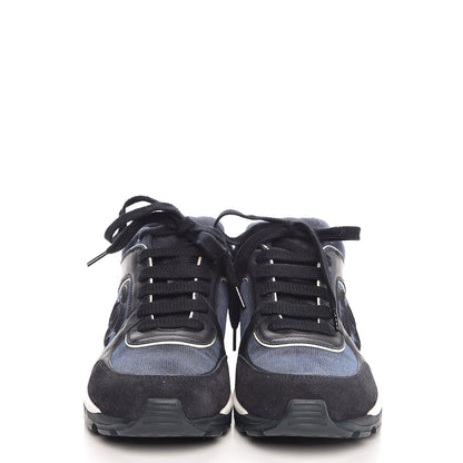Chanel Denim Suede Calfskin CC Sneakers Navy 2 of 8