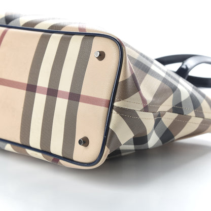 Burberry Nova Check Small Nickie Tote Blue 7 of 10