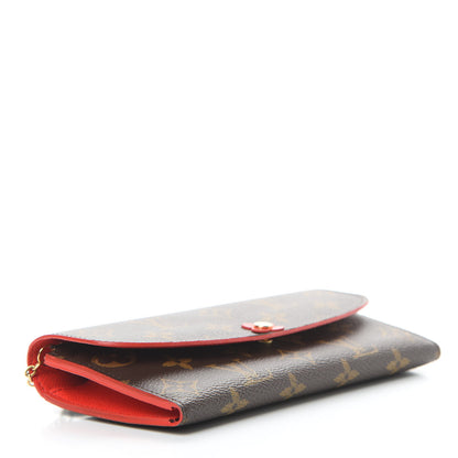 Louis Vuitton Monogram Bloom Flower Emilie Wallet Coquelicot 4 of 9