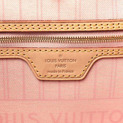 Louis Vuitton Damier Azur Neo Neverfull MM Rose Ballerine 6 of 9