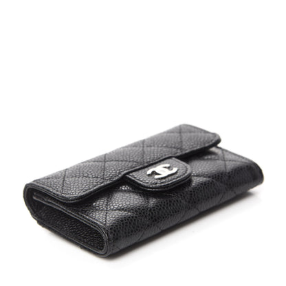 Chanel Caviar Quilted Flap Card Holder Wallet Black 4 of 9